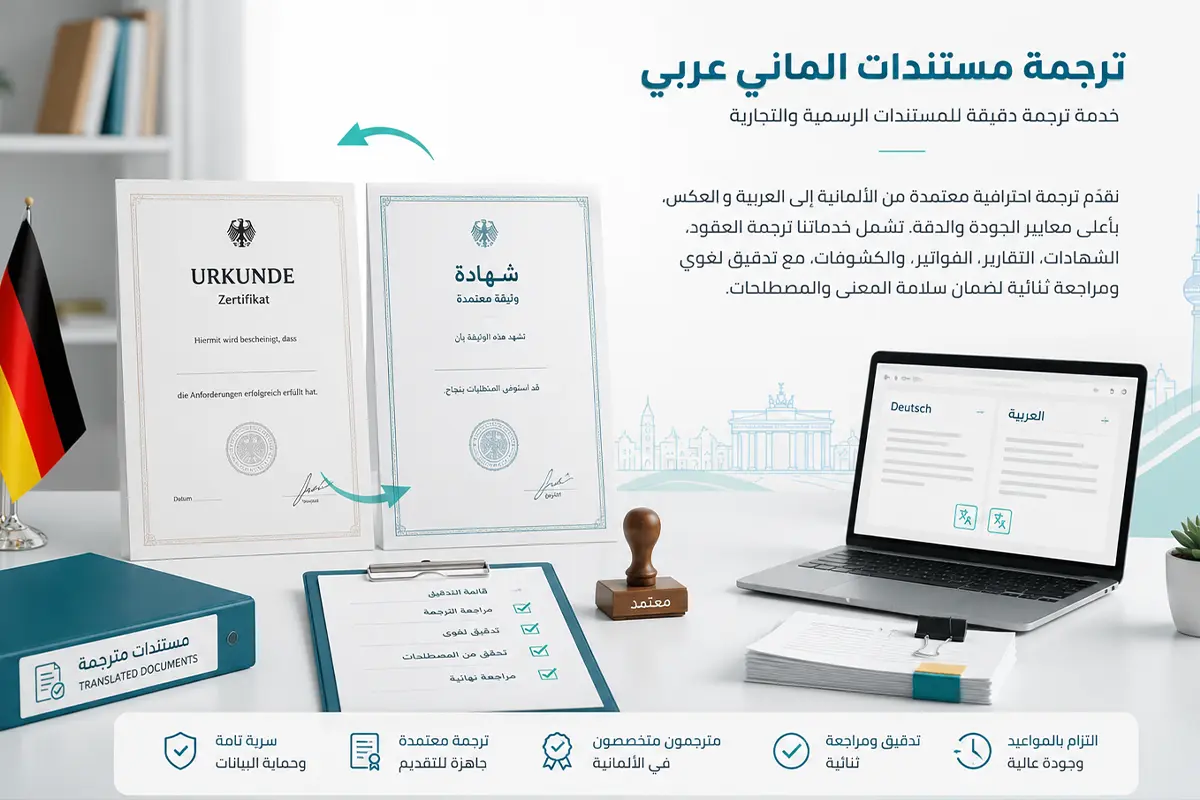 ترجمة مستندات ألماني عربي