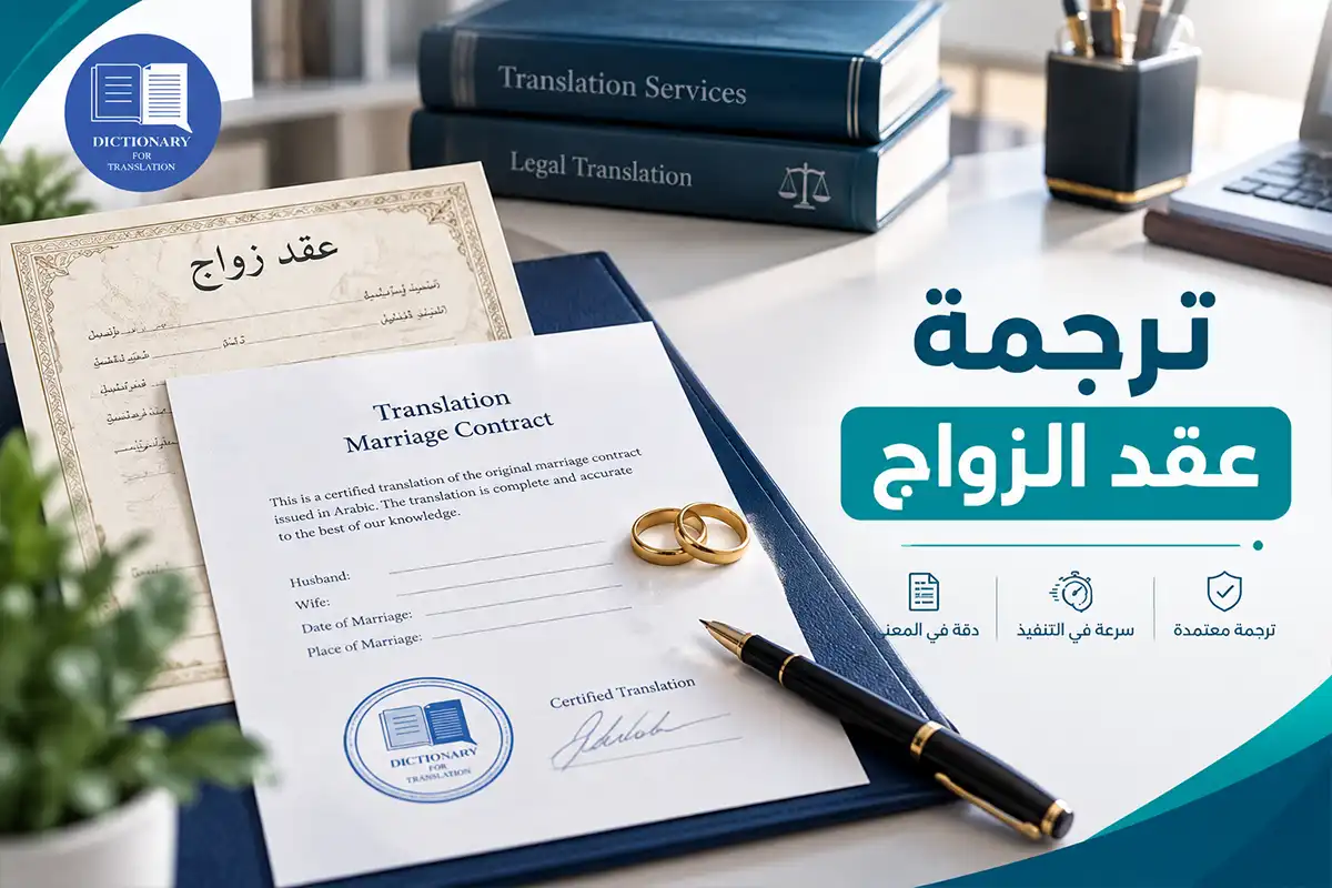 ترجمة عقد الزواج