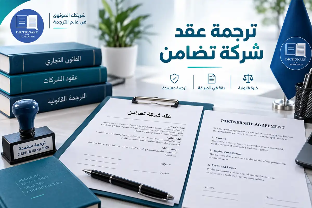 ترجمة عقد شركة تضامن